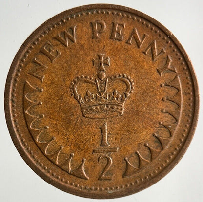 1971 Elizabeth II 2nd New 1/2 Half - Penny Coin | Fine Collectable Grade