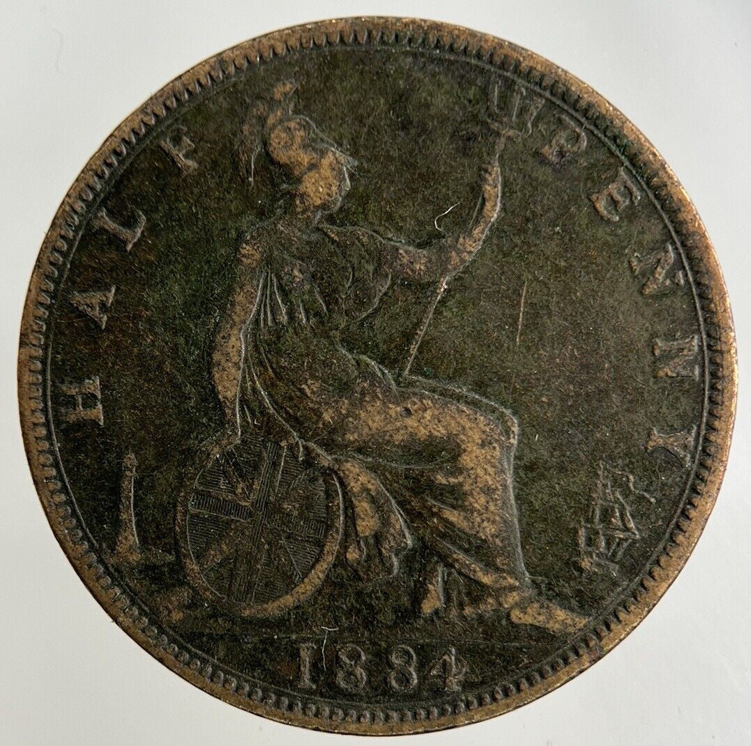 1884 Victoria Half-Penny Coin | Fine Collectable Grade