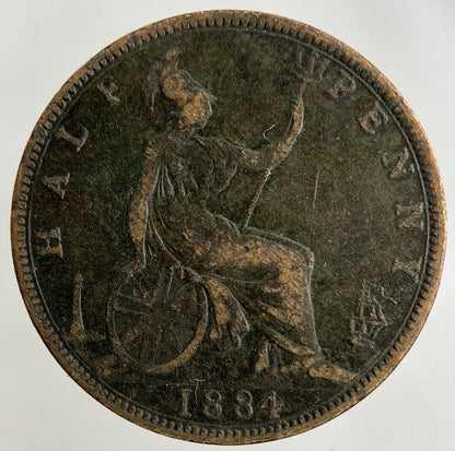 1884 Victoria Half-Penny Coin | Fine Collectable Grade