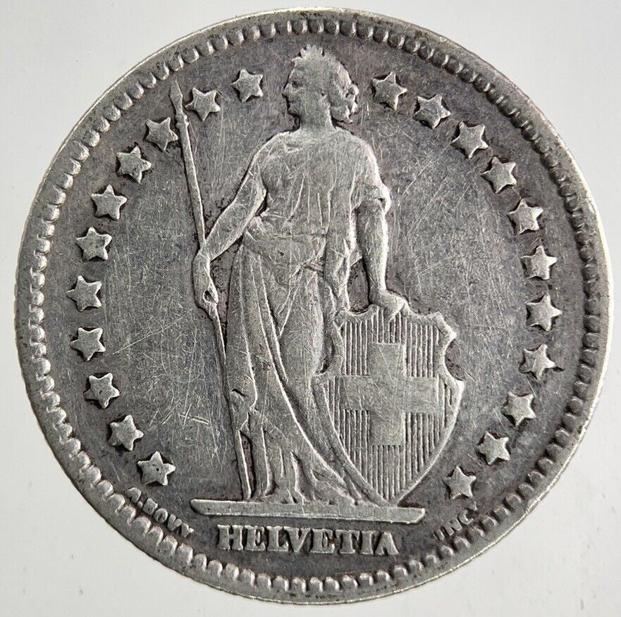 1920 Switzerland Swiss 1 Franc Silver Coin | Fine Collectable Grade