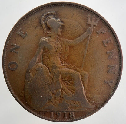 1918 - KN George V One Penny Coin | Collectable Grade