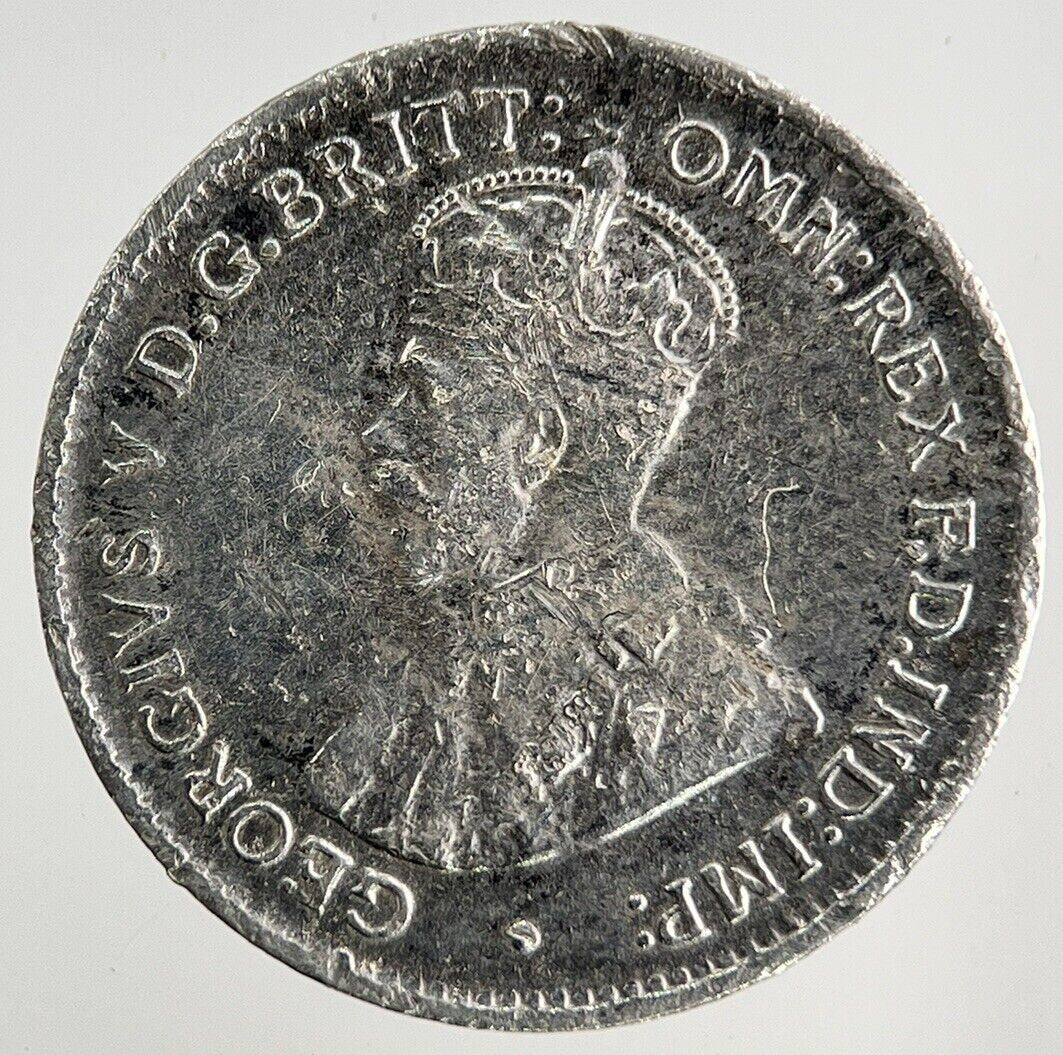 1918 - M Australia Threepence Silver Coin | Fine Collectable Grade