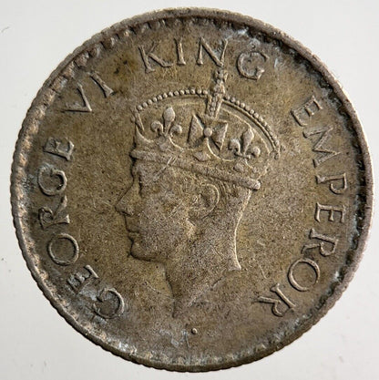 1940 India 1/4 Quarter Rupee Silver Coin | Fine Collectable Grade