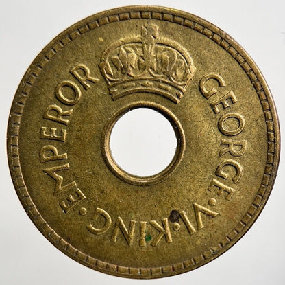 1942 Fiji Brass 1 One Penny Coin | Fine Collectable Grade | a2113