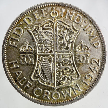 1942 George VI Half - Crown Silver Coin | Very High Grade