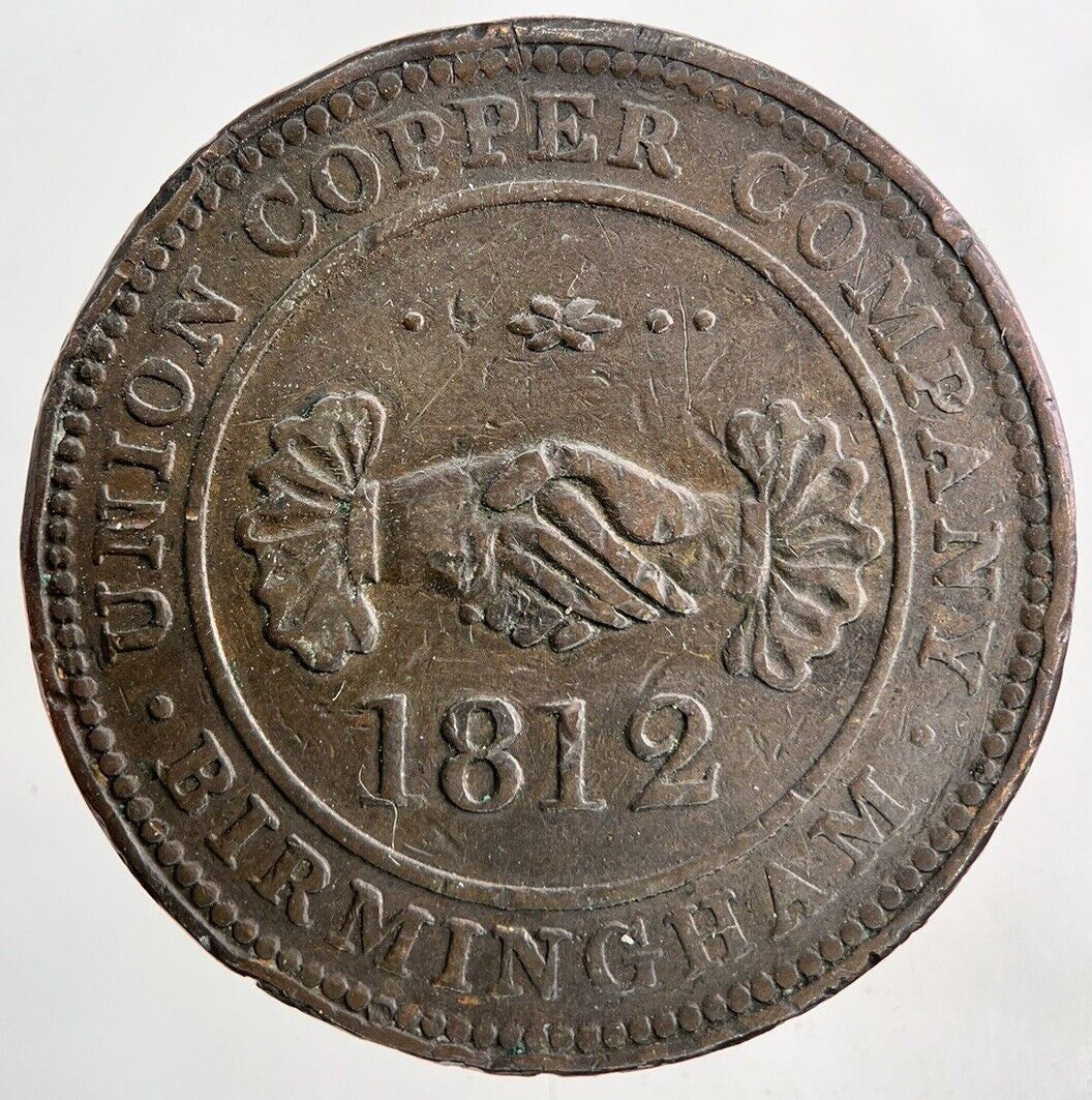 1812 Birmingham One Penny Accommodation Token Coin | Fine Collectable Grade
