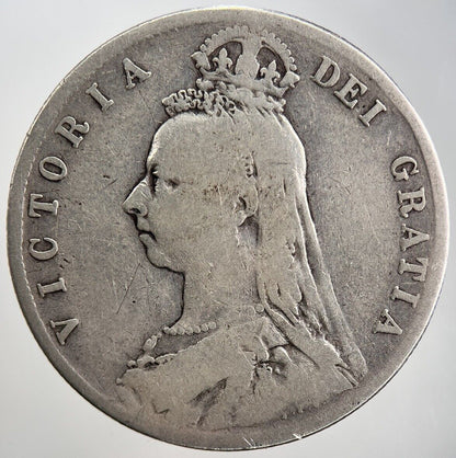 1889 Victoria Half - Crown Silver Coin | Collectable Grade