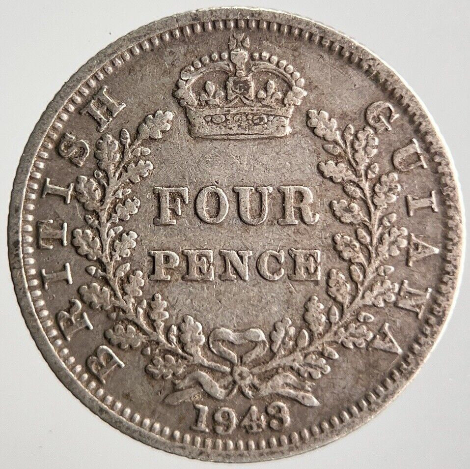 1943 Papua New Guinea Four - Pence Silver Coin | Collectable Grade | a4105