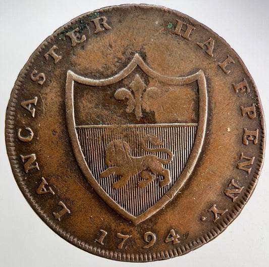 1794 Duke Of Lancaster Half - Penny Coin | Fine Collectable Grade