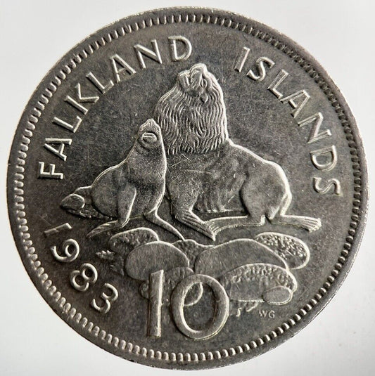 1983 Falkland Islands 10p Ten - Pence Coin | Fine Collectable Grade