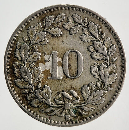 1928 Switzerland Swiss 10 Rappen Coin | Fine Collectable Grade