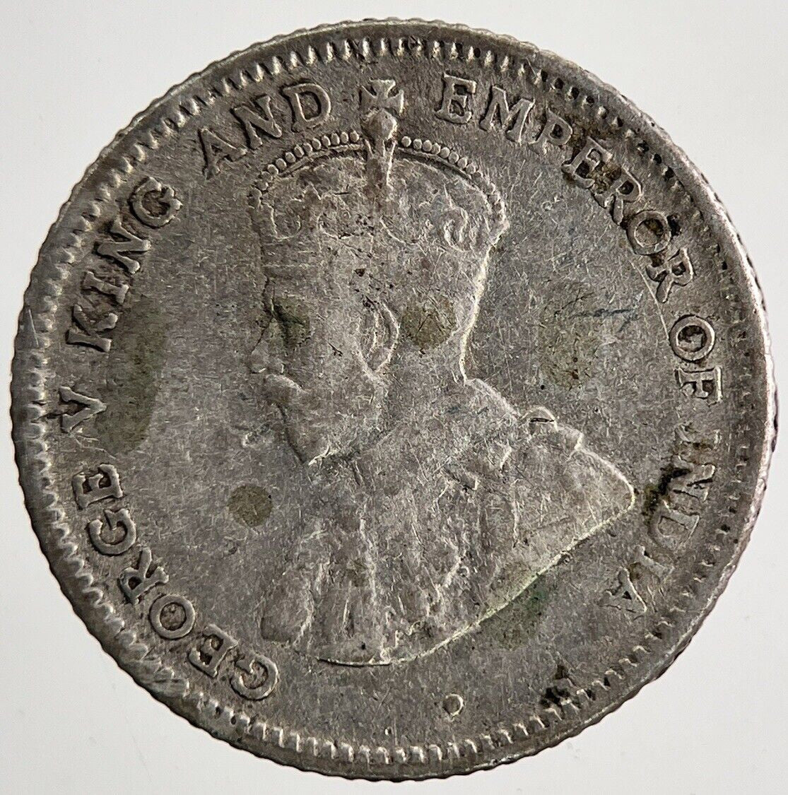 1913 Ceylon 25 Cents Sri Lanka Silver Coin | Fine Collectable Grade | a9485