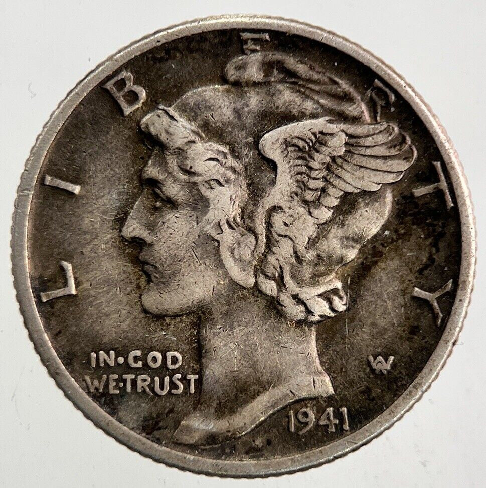 1941 US USA Mercury Dime Silver Coin | Very High Grade
