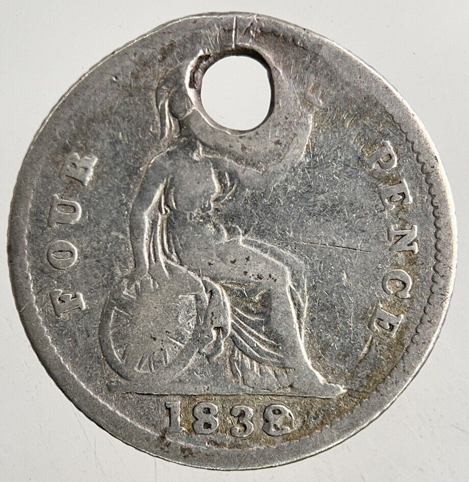 1838 Victoria Four - Pence Groat Silver Coin | Collectable Grade
