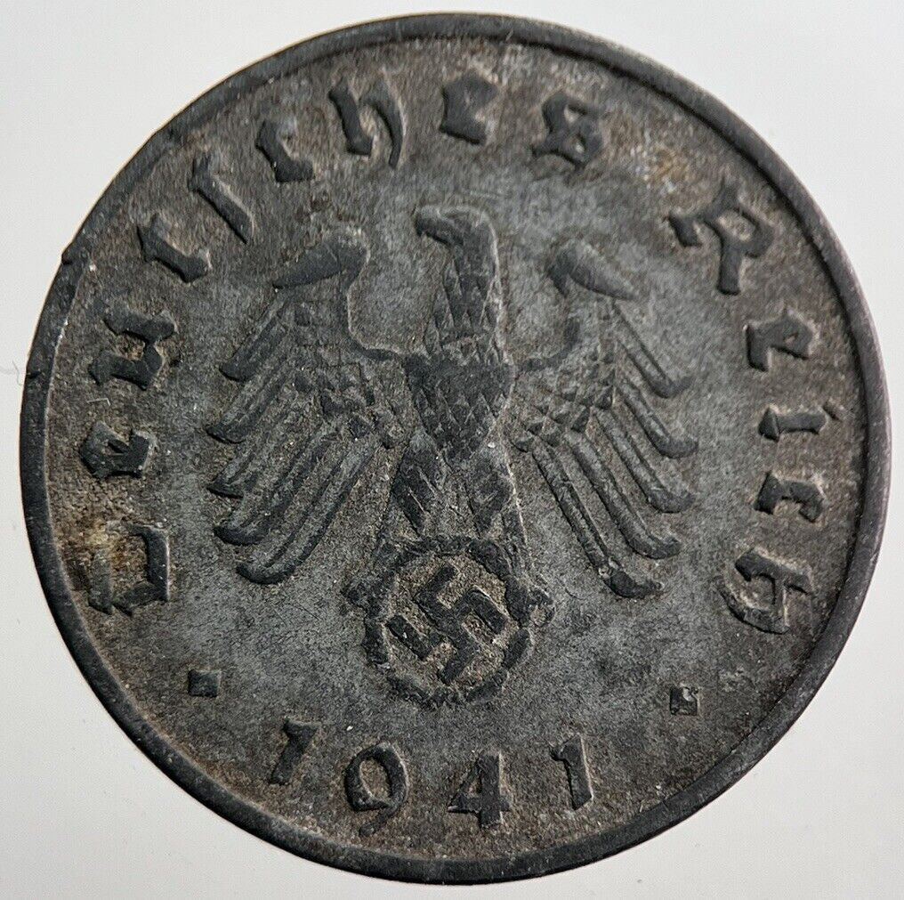 1941-G Germany Nazi 10 Pfennig Coin | Very High Grade | a7879