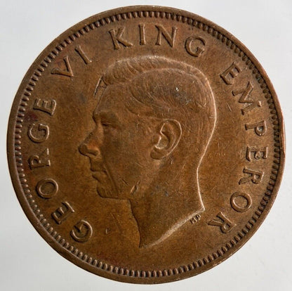 1944 New Zealand Half-Penny Coin | Very High Grade