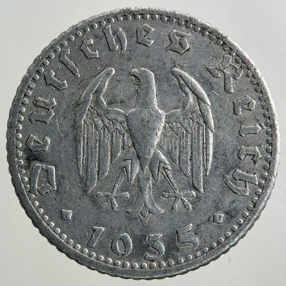 1935 Germany 50 Pfennig Coin | Fine Collectable Grade