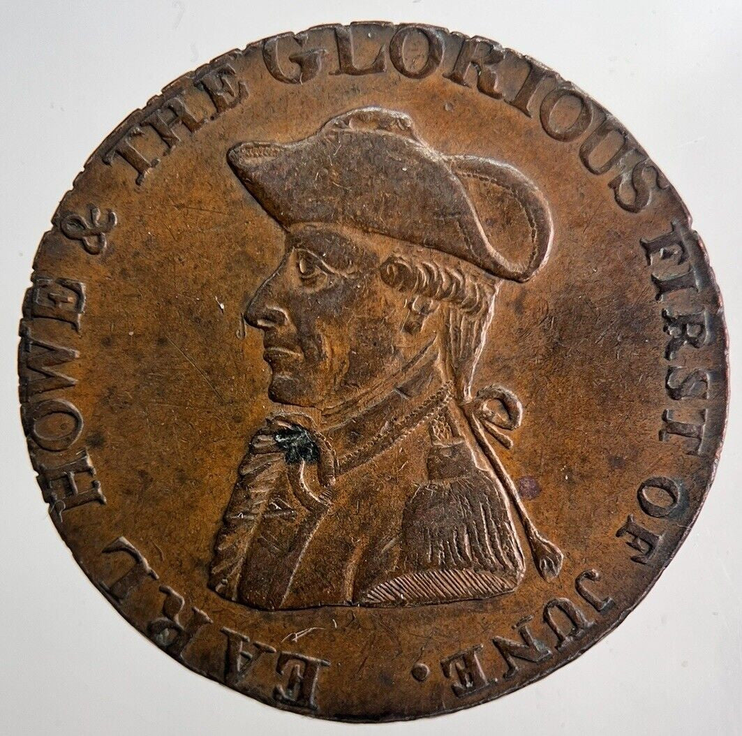 1794 Rule Britannia Half - Penny Token Coin | Very High Grade | a6527