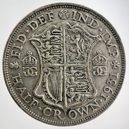 1931 George V Half - Crown Silver Coin | Fine Collectable Grade