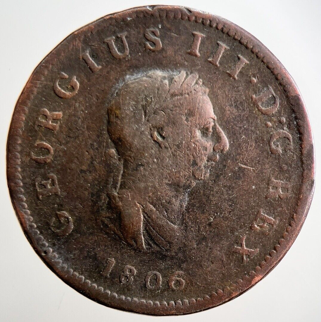 1806 George III Half - Penny Coin | Collectable Grade | a2891