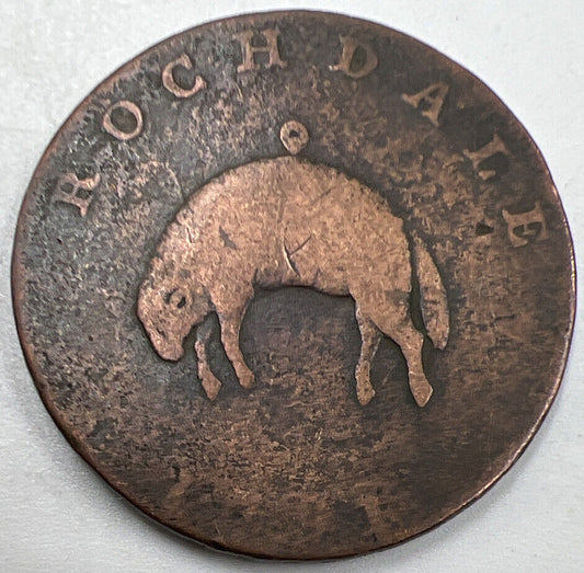 1791 Rochdale Half-Penny Coin Token | Collectable Grade | a909