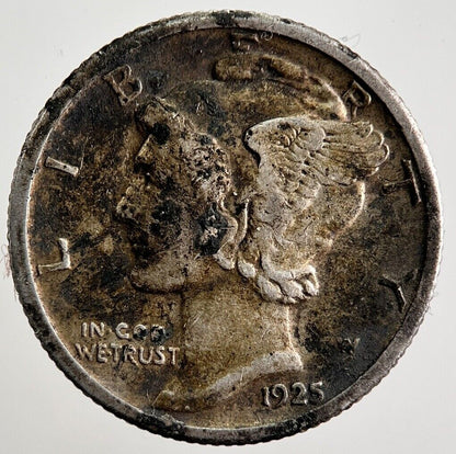 1925 US USA Mercury Dime Silver Coin | Fine Collectable Grade