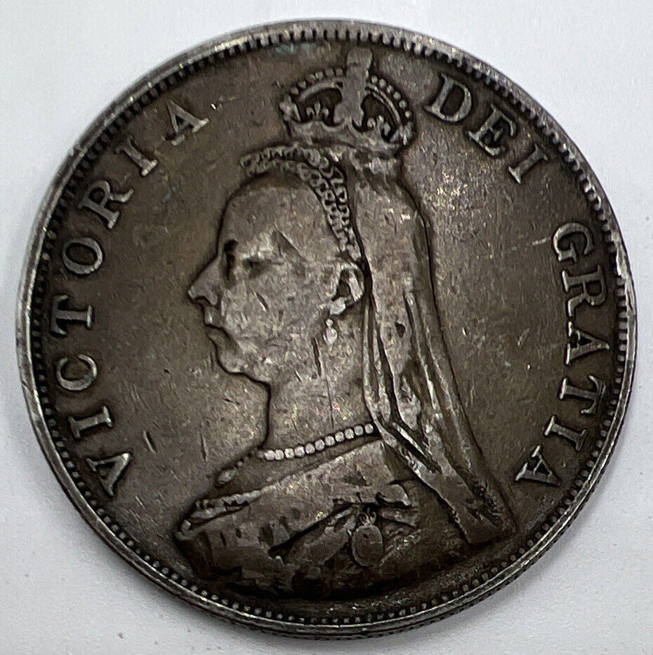 1889 Victoria Double-Florin | British Silver Coin | Collectable Grade | a1265