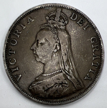 1889 Victoria Double-Florin | British Silver Coin | Collectable Grade | a1265