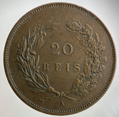 1892 Portugal XX 20 Reis Coin | Fine Collectable Grade