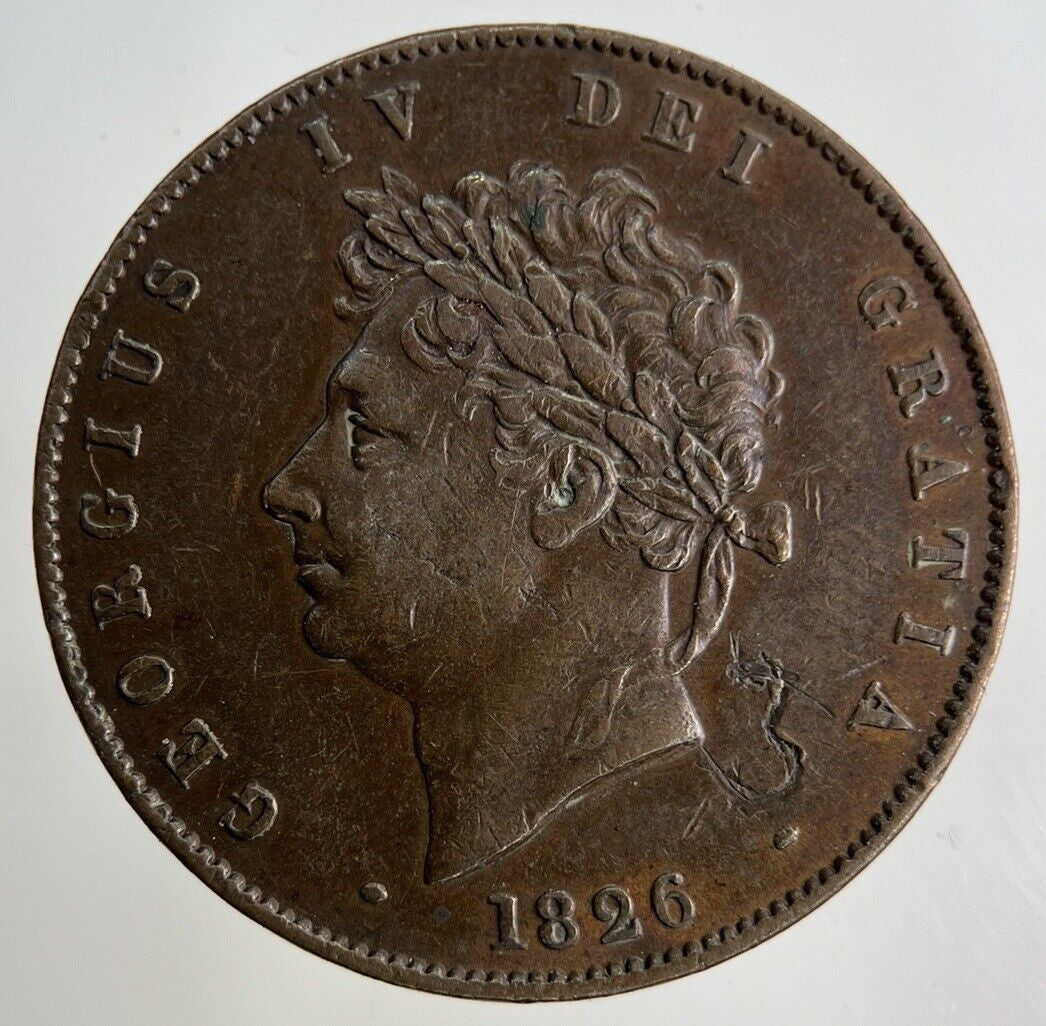 1826 George IV Half-Penny Coin | Very High Grade