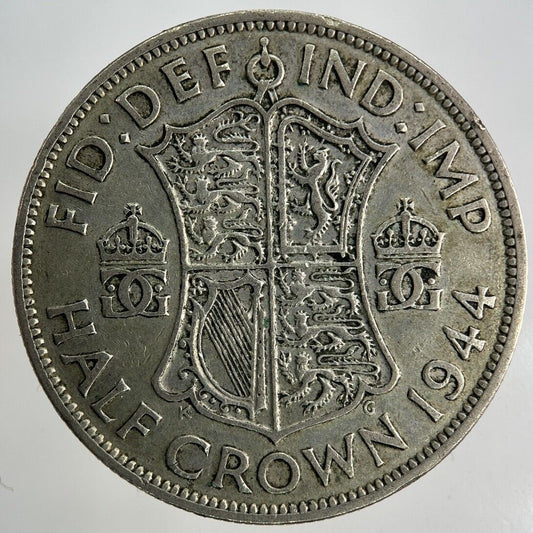 1944 George VI Half - Crown Silver Coin | Fine Collectable Grade
