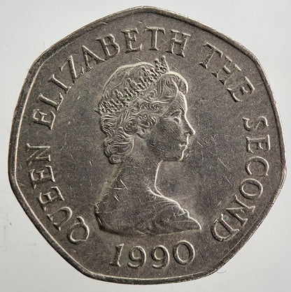 1990 Jersey 20p 20 Twenty - Pence Coin | Very High Grade | a4987