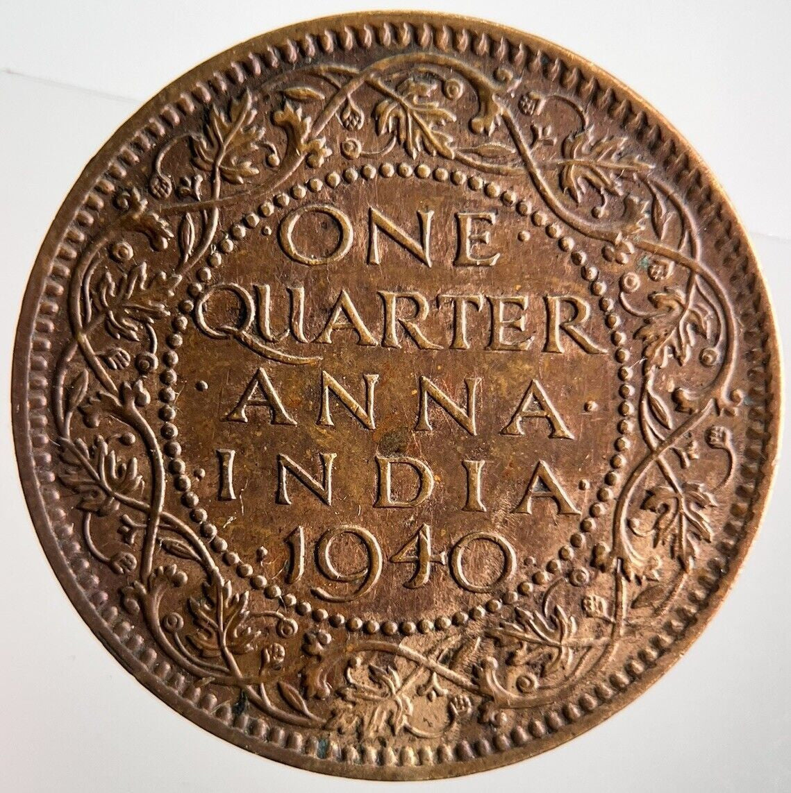1940 India Quarter 1/4 Anna Coin | Very High Grade | a4121