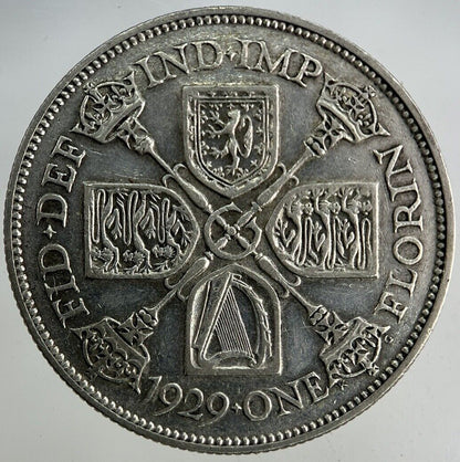 1929 George V Florin Silver Coin | Fine Collectable Grade