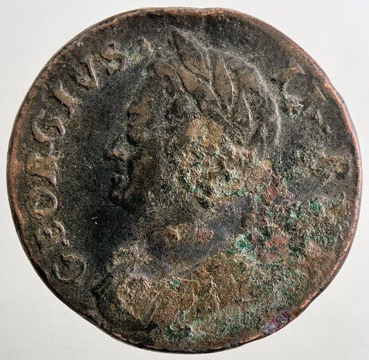 1749 George 2nd II Half-Penny British Coin | Fine Collectable Grade | a9453