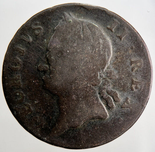 1760 George II 2nd Irish Hibernia Half - Penny Coin | Collectable Grade | a2435