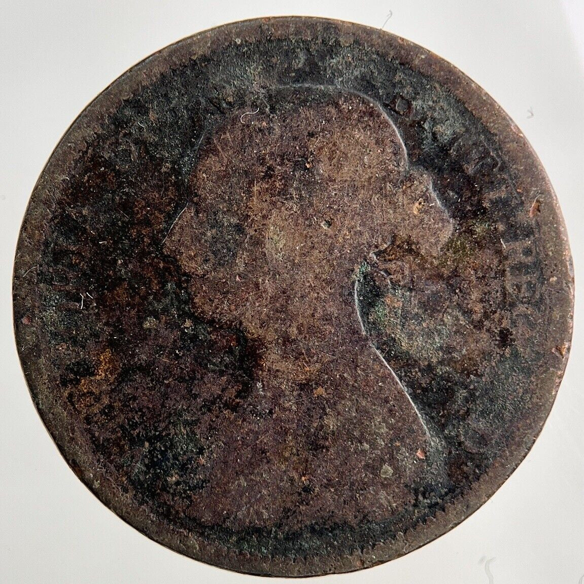 1888 Victoria Half - Penny Coin | Worn Grade