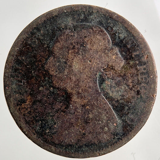 1888 Victoria Half - Penny Coin | Worn Grade