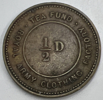 Royal Army 1/2D Clothing Company Tea Fund Token Coin | Collectable Grade | a1051