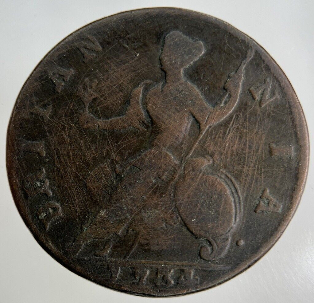 1734 George II 2nd Half - Penny Coin | Collectable Grade