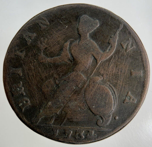 1734 George II 2nd Half - Penny Coin | Collectable Grade