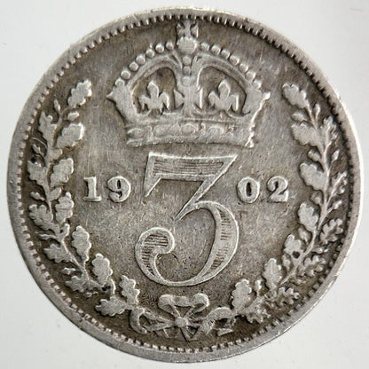 1902 Edward VII Threepence Silver Coin | Collectable Grade