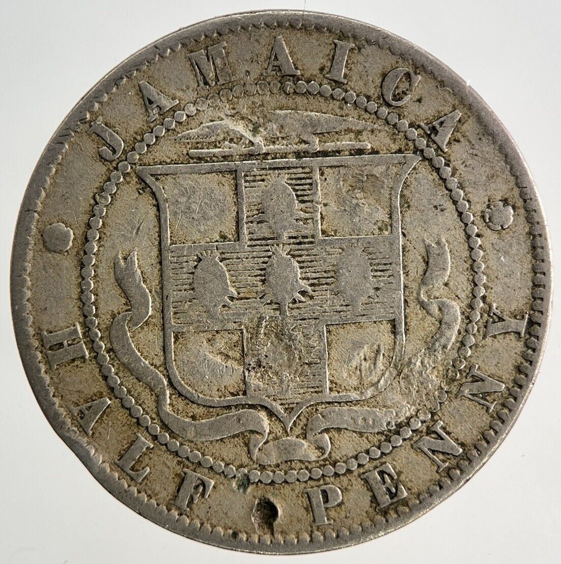 1893 Jamaica Victoria Half - Penny Coin | Collectable Grade