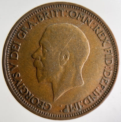 1929 George V Half-Penny Coin | Fine Collectable Grade