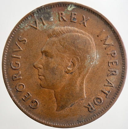 1938 South Africa Penny Coin | Fine Collectable Grade | a5679