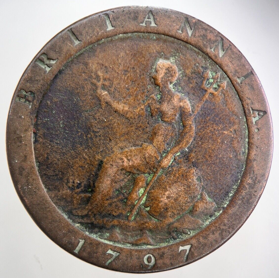 1797 George III 3rd Cartwheel One Penny Coin | Collectable Grade | a1524