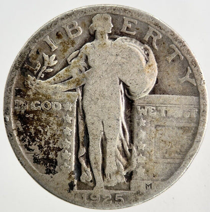 1925 US USA Standing Liberty Quarter Dollar Silver Coin | Collectable Grade