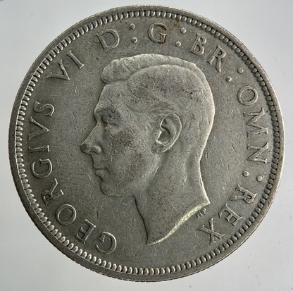 1945 George VI Half - Crown Silver Coin | Fine Collectable Grade