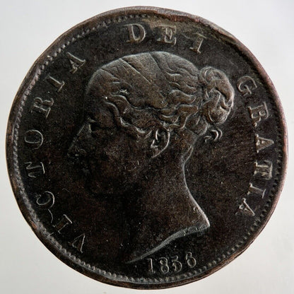 1856 Victoria Half-Penny Coin | Very High Grade