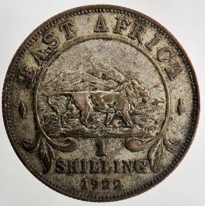 1922 East Africa One Shilling Silver Coin | Fine Collectable Grade
